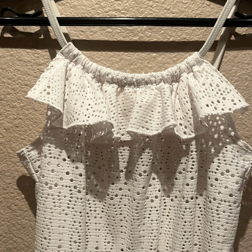 George Girl’s White Swimsuit Coverup Dress Size Medium 8-10